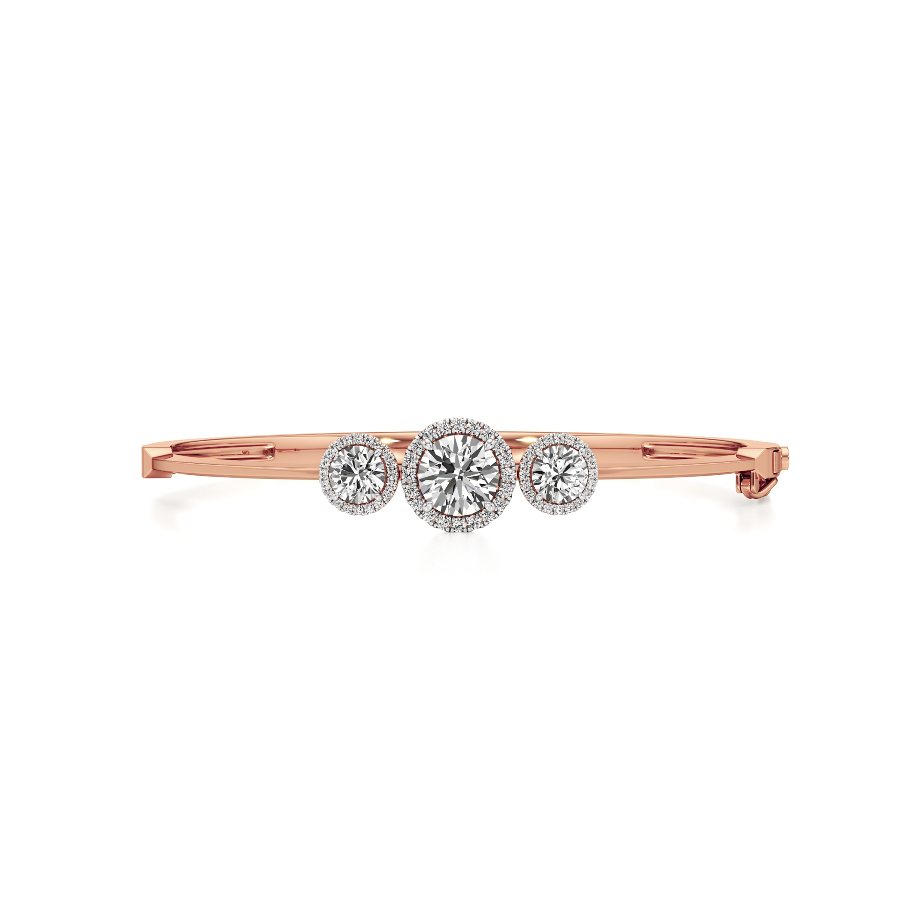 14k Rose Gold Touch of Sophistication Classy Stiff Oval Bangle