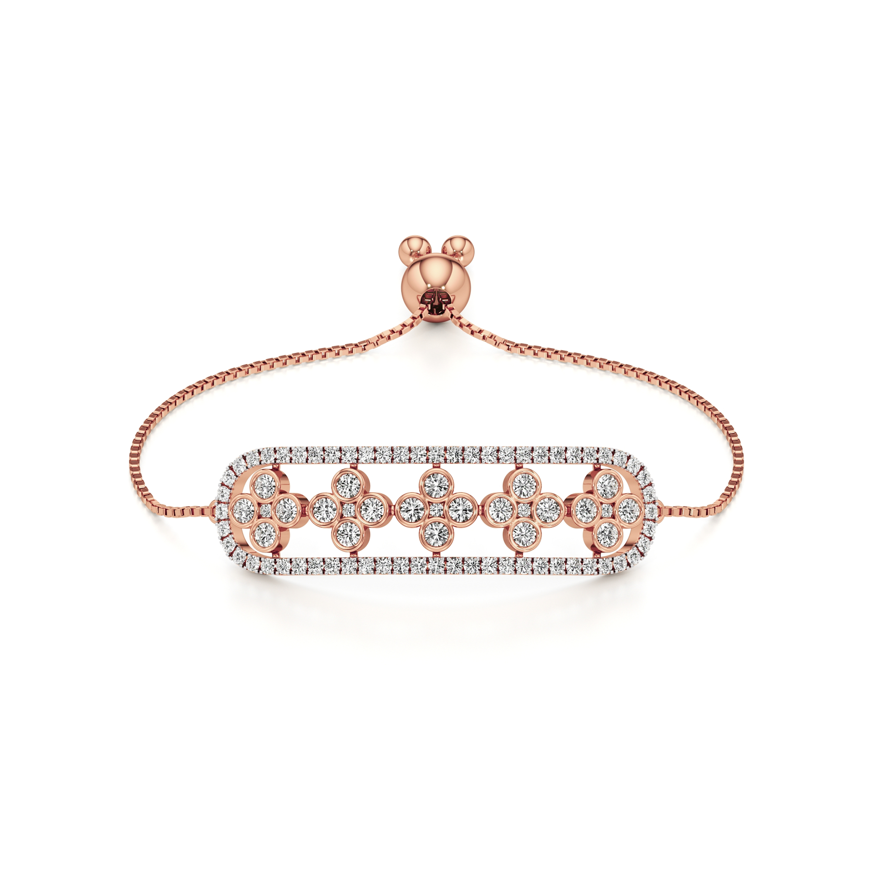 14k Rose Gold Bliss Bloom Diamond Bracelet Bracelet