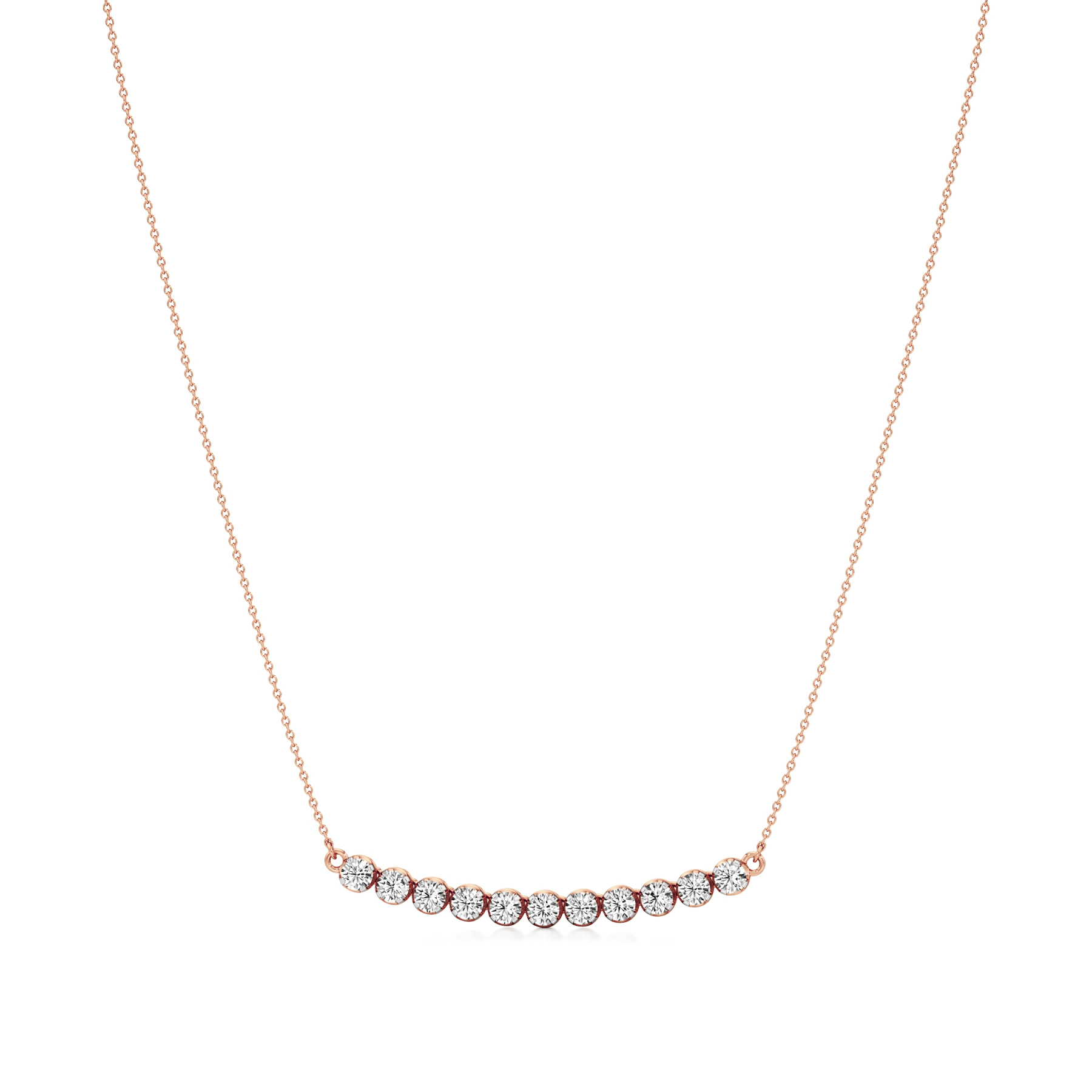 14k Rose Gold Buttercup Elegance Bar Necklace