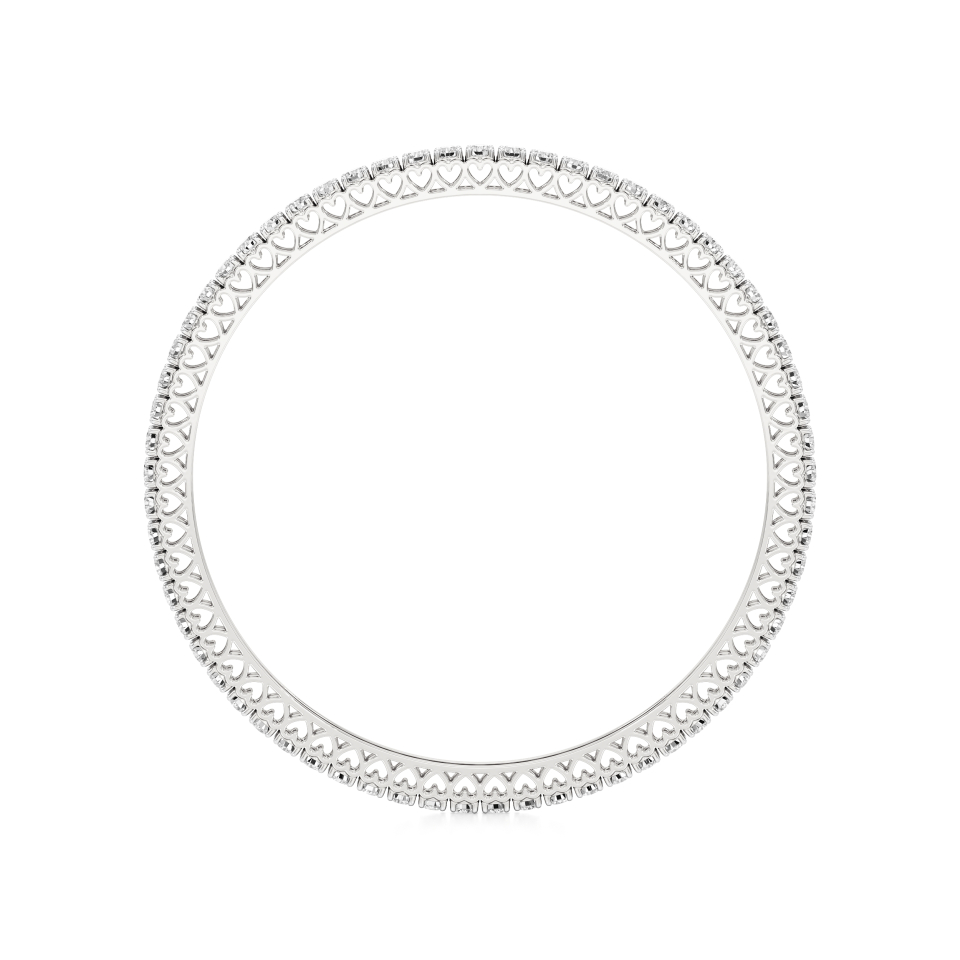 14k White Gold Capturing Timeless Beauty Diamond Bangle