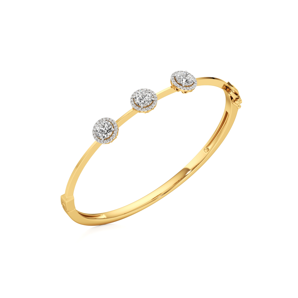 14k Yellow Gold Ultimate Style and Grace Classy Stiff Oval Bangle