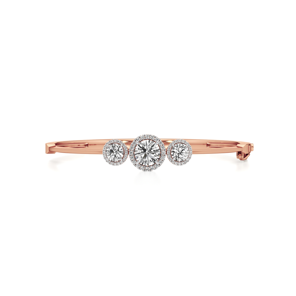 14k Rose Gold Touch of Sophistication Classy Stiff Oval Bangle