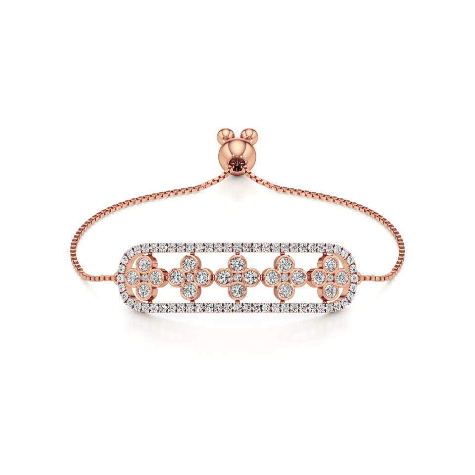14k Rose Gold Bliss Bloom Diamond Bracelet Bracelet