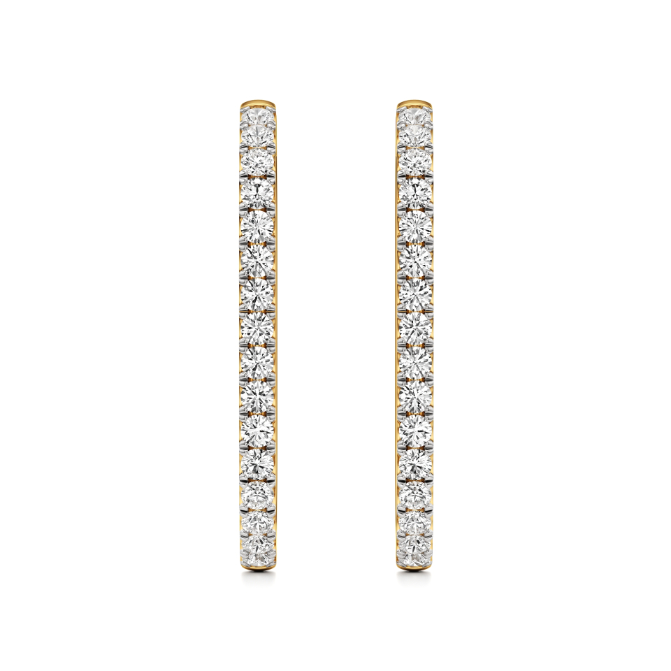 14k Yellow Gold Orion Sleek Hoop Earrings