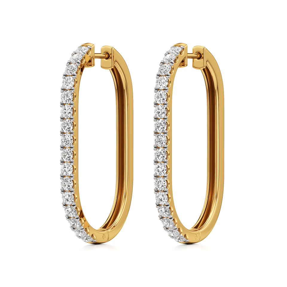 14k Yellow Gold Orion Sleek Hoop Earrings