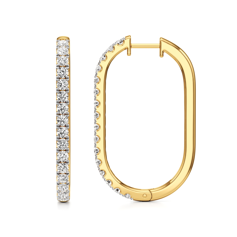14k Yellow Gold Orion Sleek Hoop Earrings
