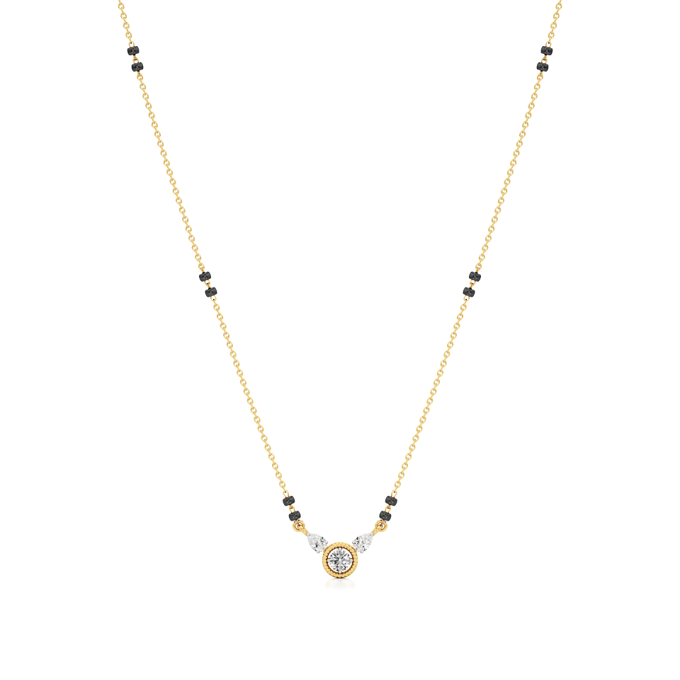 14k Yellow Gold Eternal Glow Diamond Mangalsutra Necklace