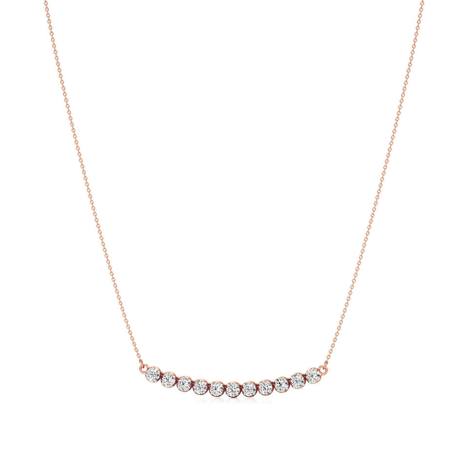14k Rose Gold Buttercup Elegance Bar Necklace