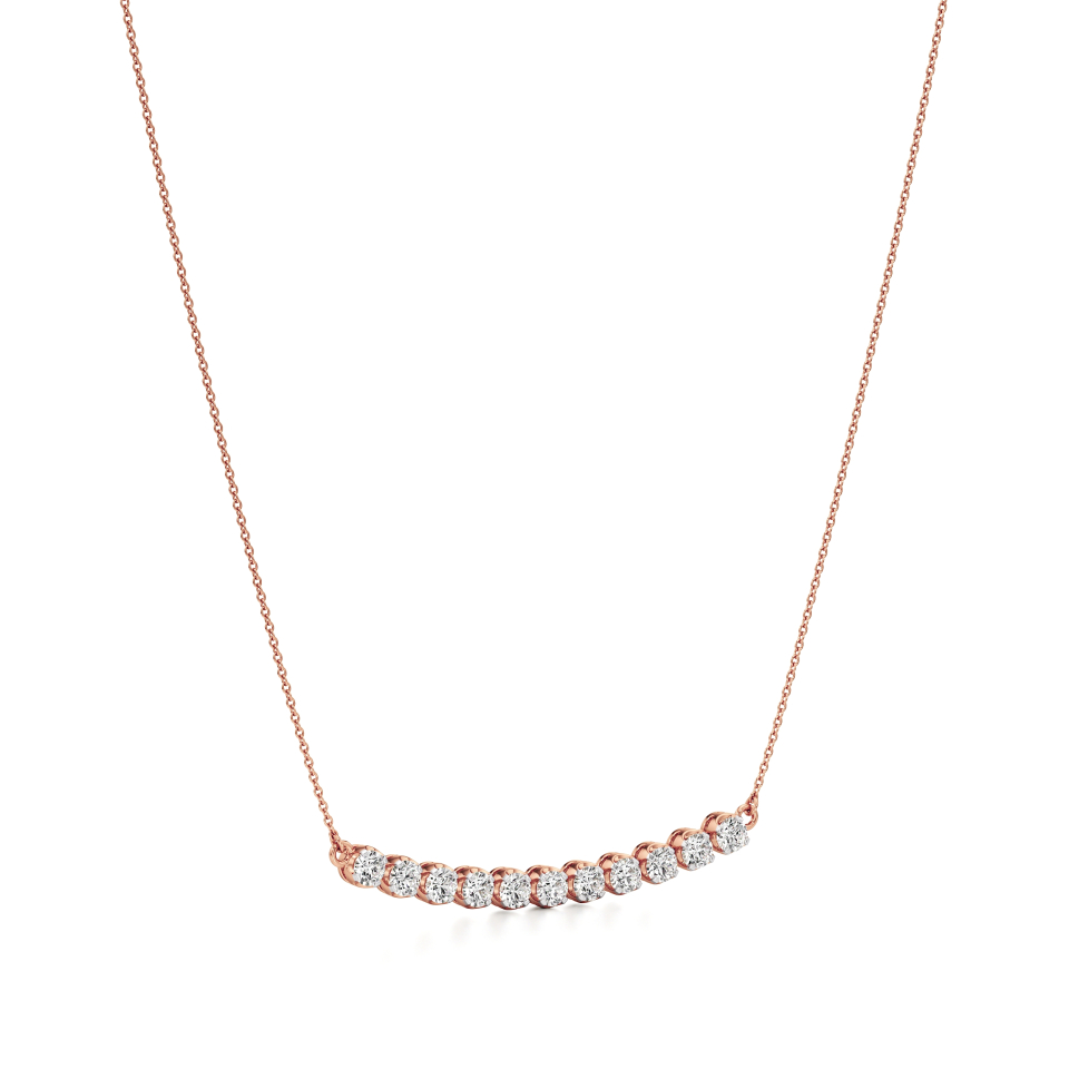 14k Rose Gold Buttercup Elegance Bar Necklace