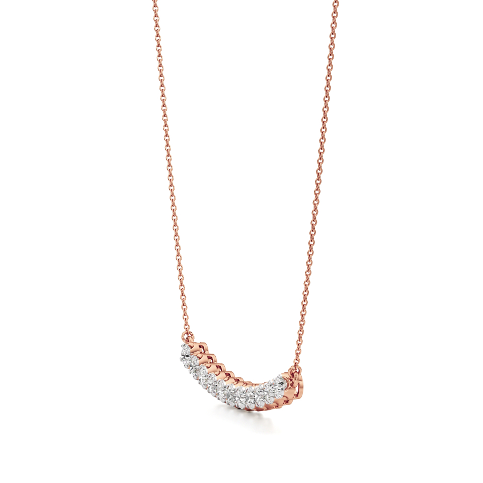 14k Rose Gold Buttercup Elegance Bar Necklace