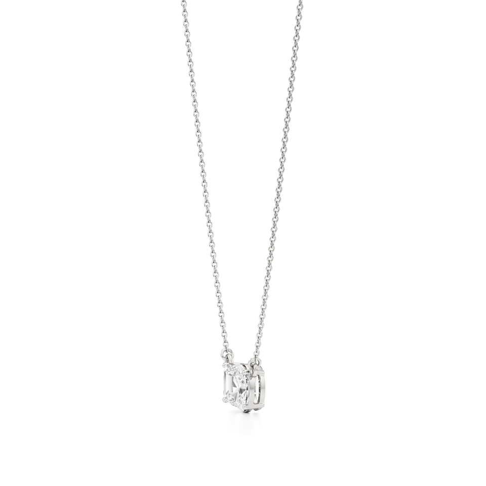 14k White Gold An Elegant Toi et Moi Necklace