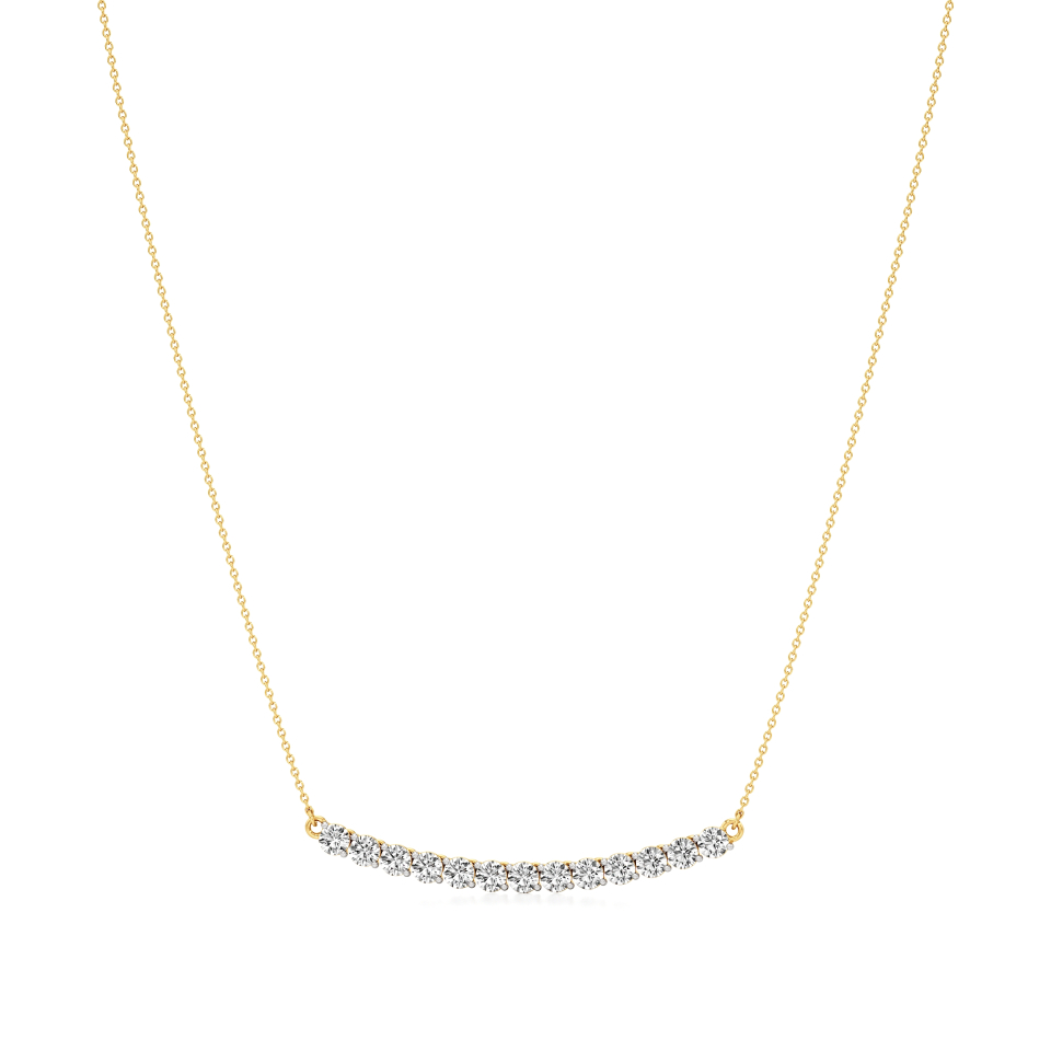14k Yellow Gold Radiant Elegance Bar Necklace