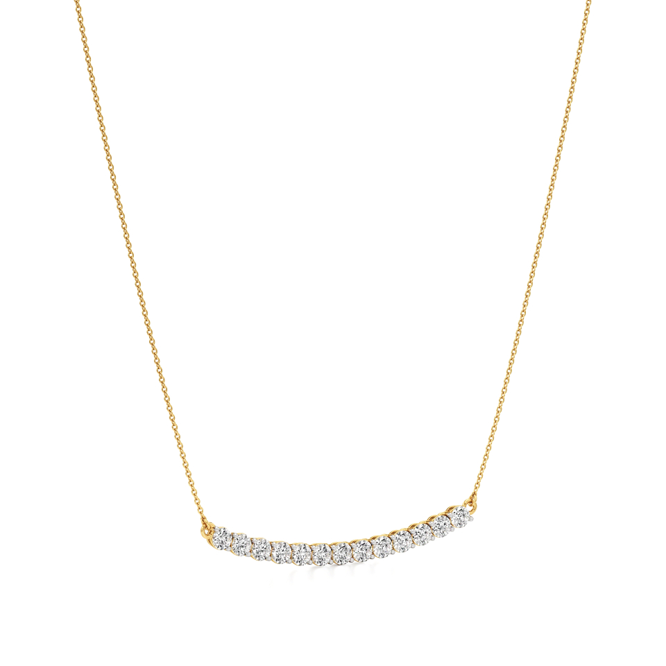14k Yellow Gold Radiant Elegance Bar Necklace