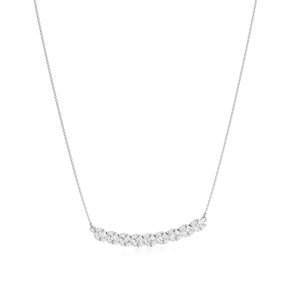 14k White Gold Eternal Spark Bar Necklace