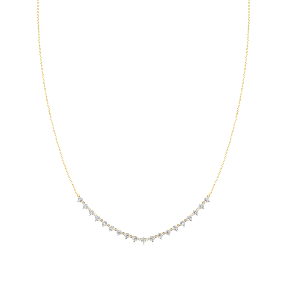 14k Yellow Gold Diamond Cascade Necklace