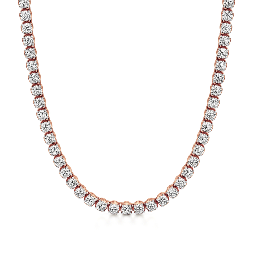 14k Rose Gold Blissfull Buttercup Tennis Necklace