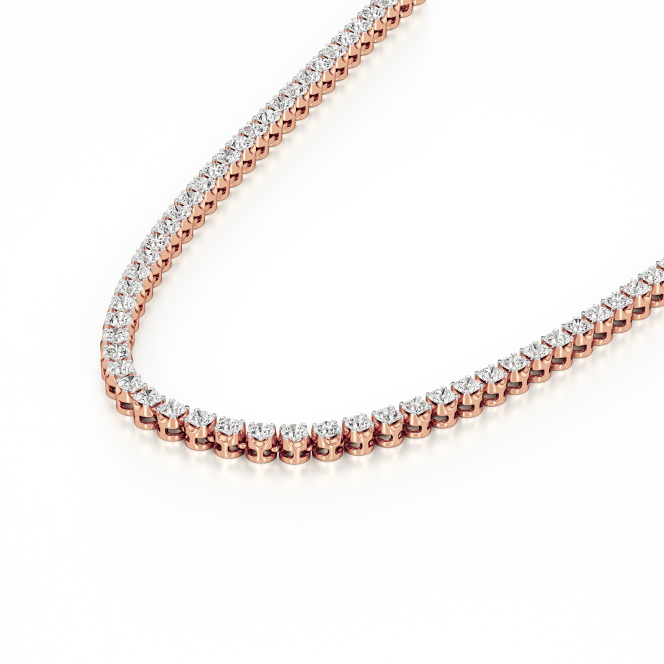 14k Rose Gold Blissfull Buttercup Tennis Necklace