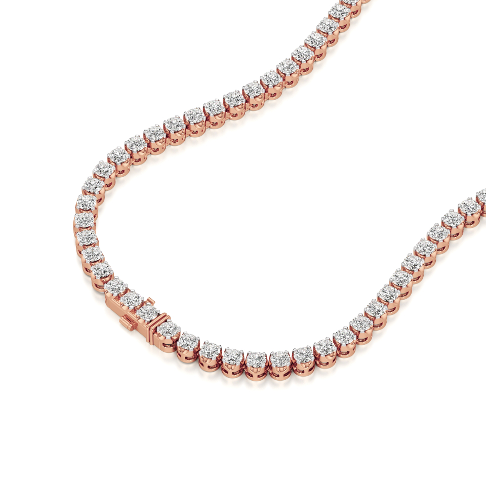 14k Rose Gold Blissfull Buttercup Tennis Necklace