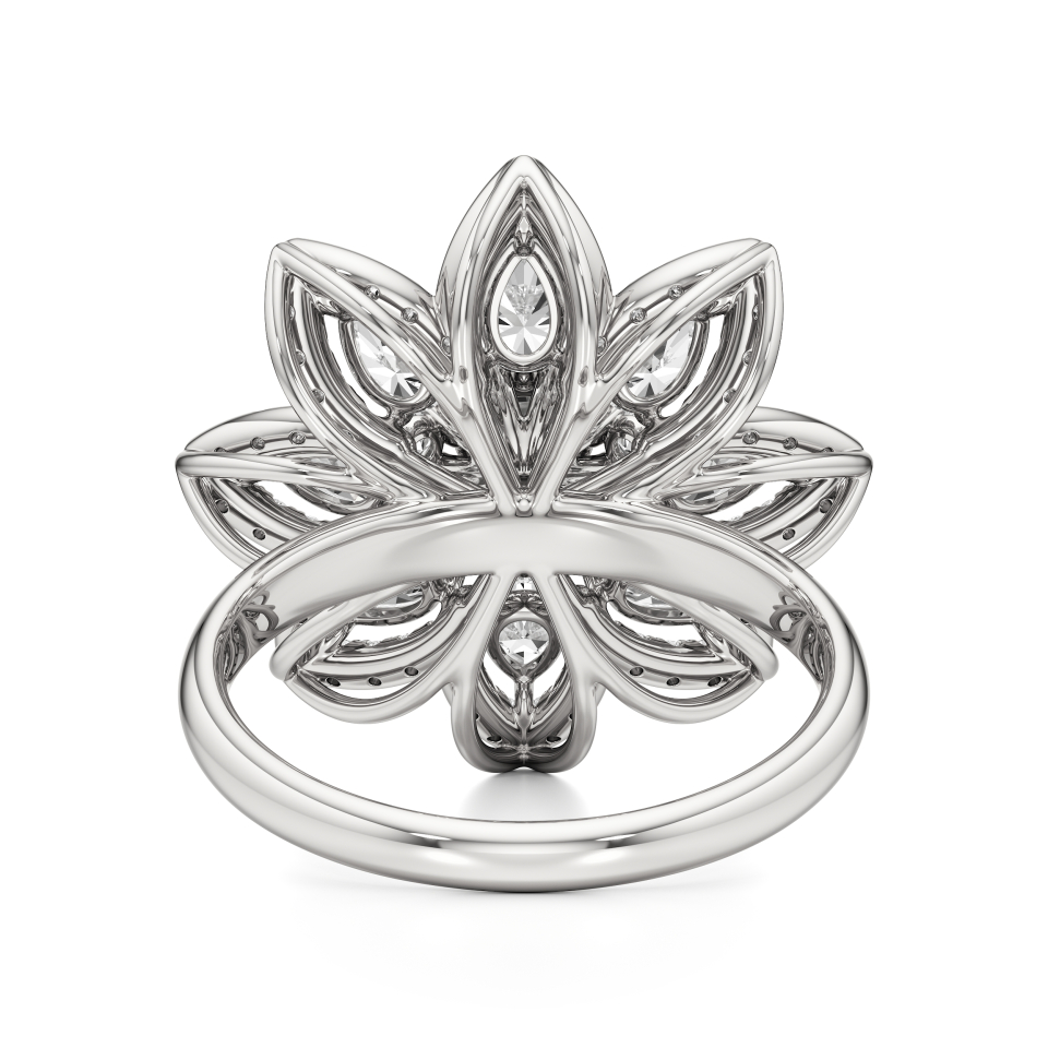 14k White Gold Floralia Diamond Ring