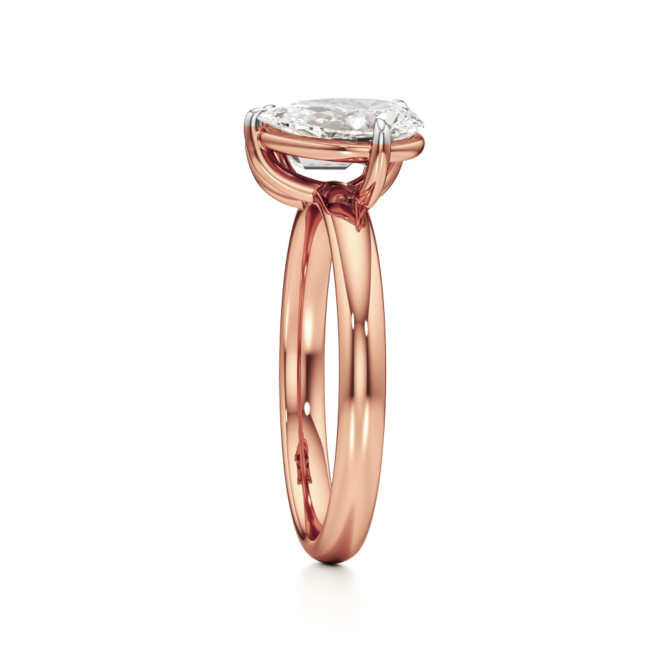 14k Rose Gold Duo Grace Diamond Ring
