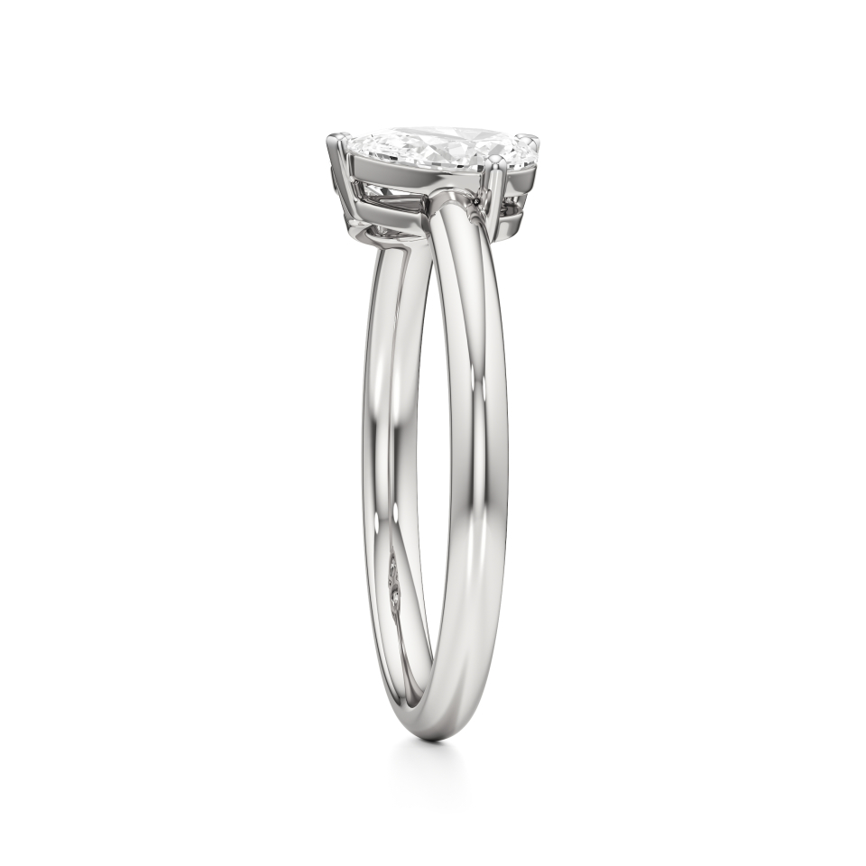 14k White Gold Elysian Elegant 2-Stone Toi Et Moi Ring