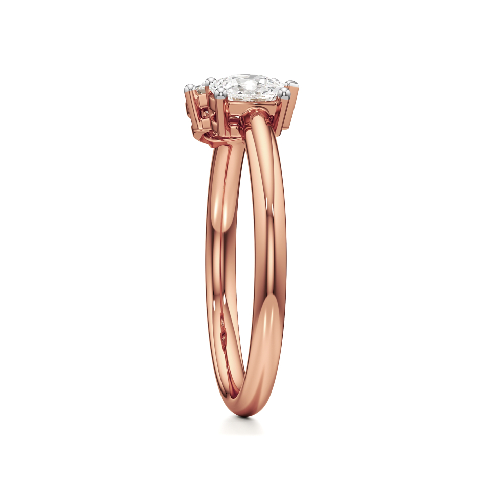 14k Rose Gold Celeste Elegant 2-Stone Toi Et Moi Ring