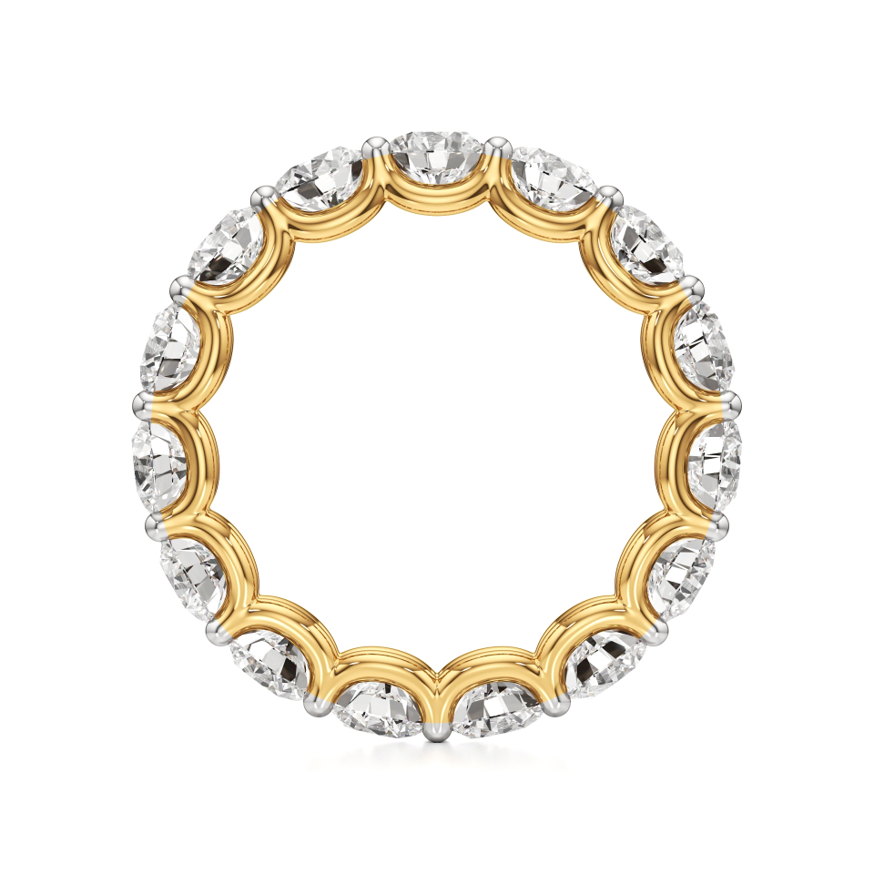 14k Yellow Gold Eternal Round Diamond Eternity Ring