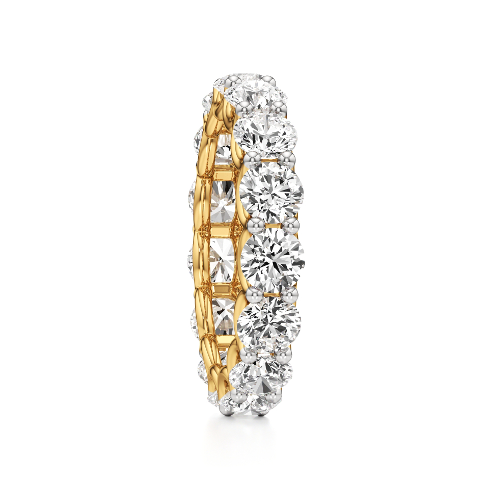 14k Yellow Gold Eternal Round Diamond Eternity Ring