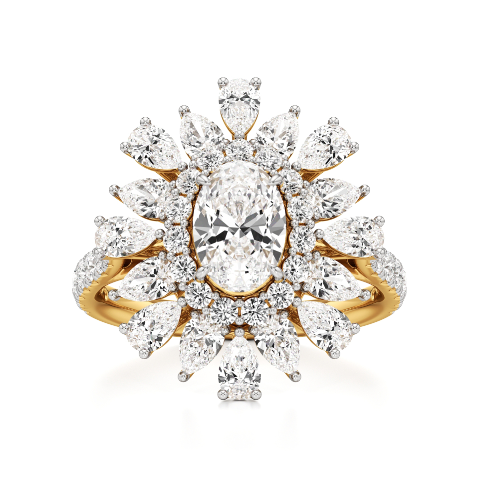 14k Yellow Gold Elysia Diamond Ring