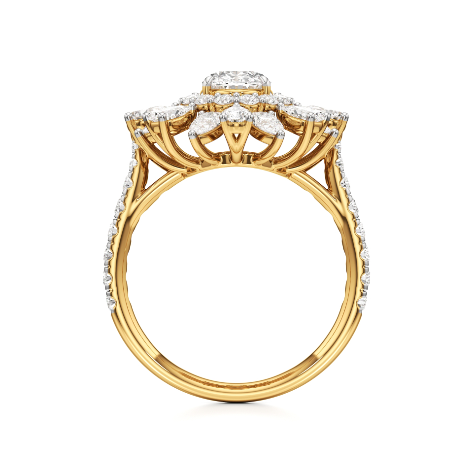 14k Yellow Gold Elysia Diamond Ring