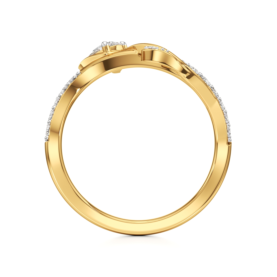 14k Yellow Gold Celeste Vine Harmony Diamond Ring