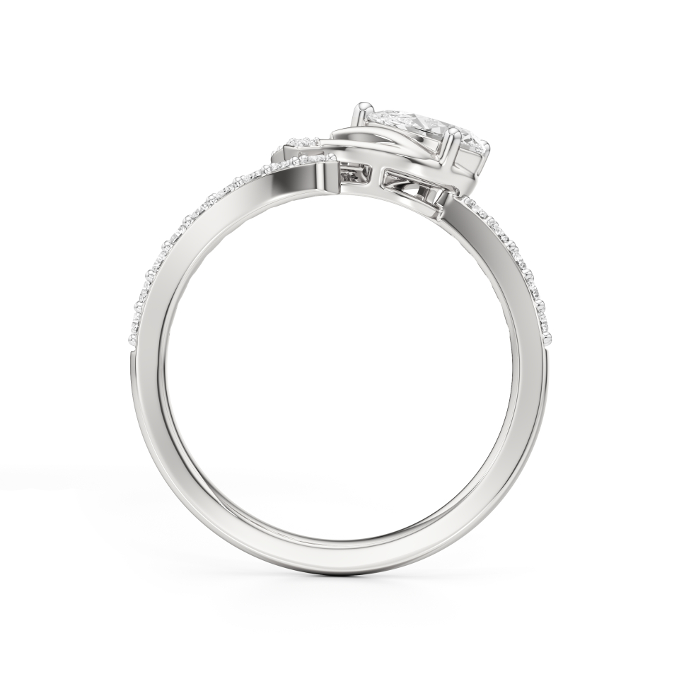 14k White Gold Evelyn Grace Bloom Diamond Ring