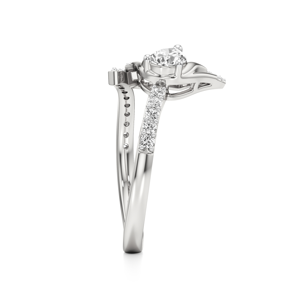 14k White Gold Evelyn Grace Bloom Diamond Ring