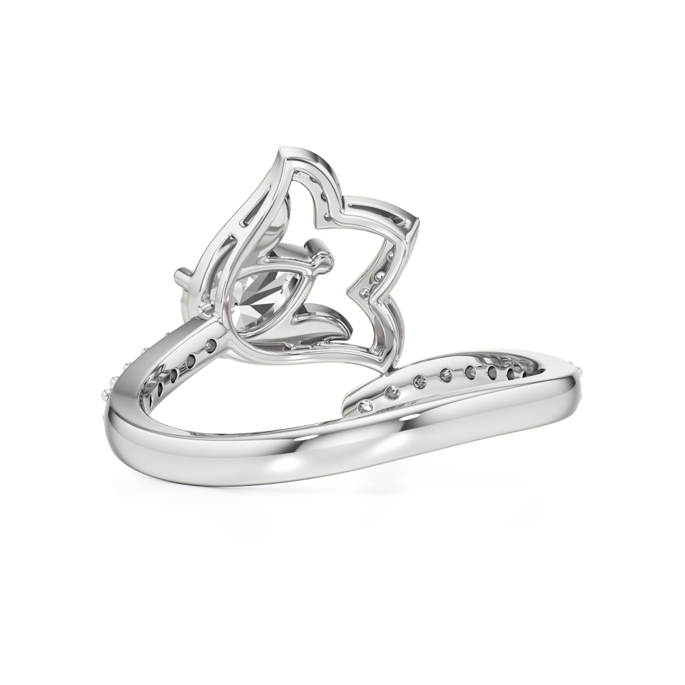 14k White Gold Evelyn Grace Bloom Diamond Ring
