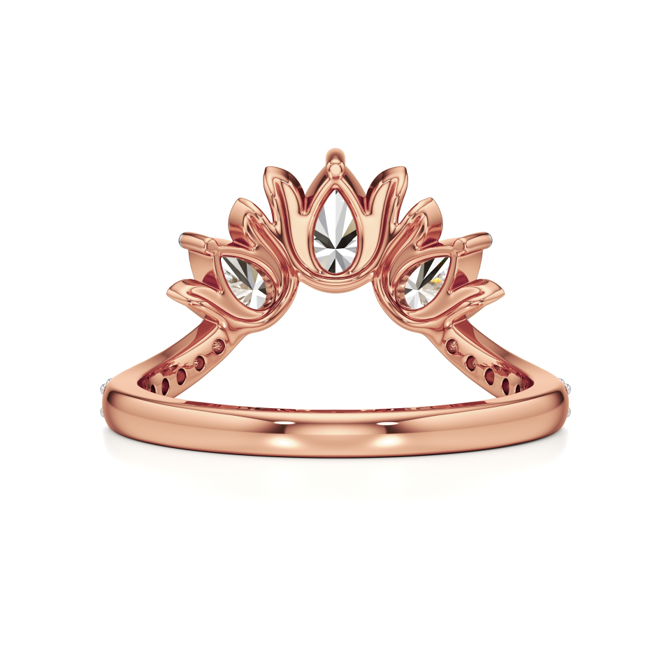 14k Rose Gold Aveline Bloom Petals Diamond Ring